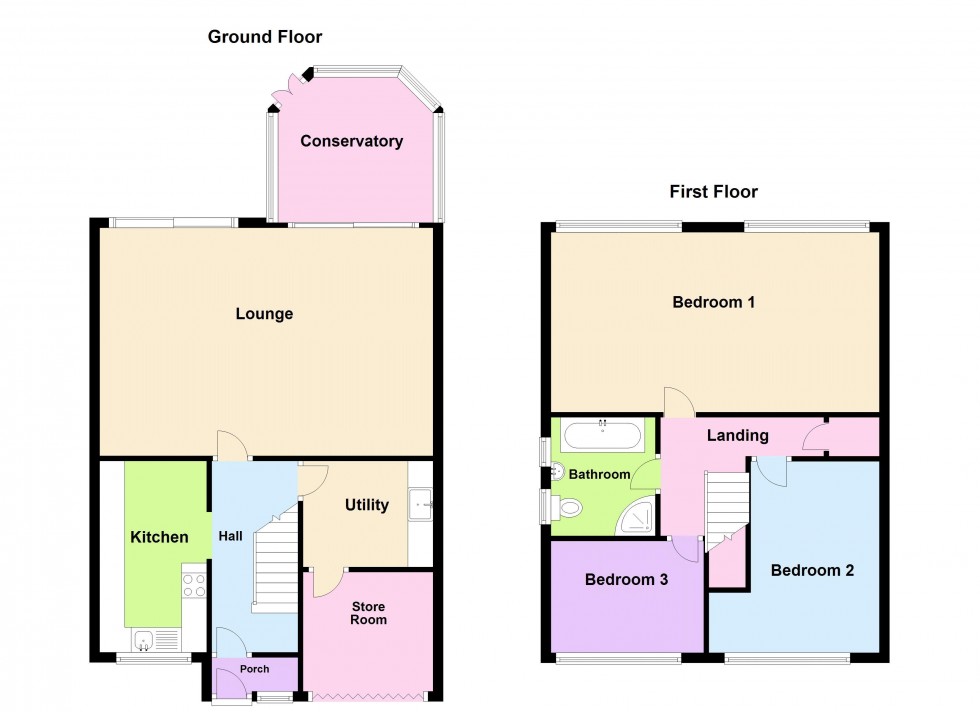 Floorplan for Bodmin Rise, Walsall