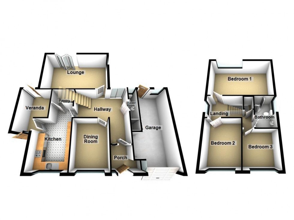 Floorplan for Stencills Drive, Walsall