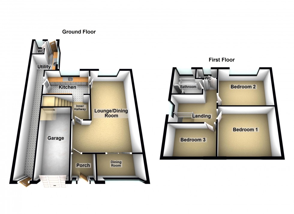 Floorplan for Moss Close, Walsall