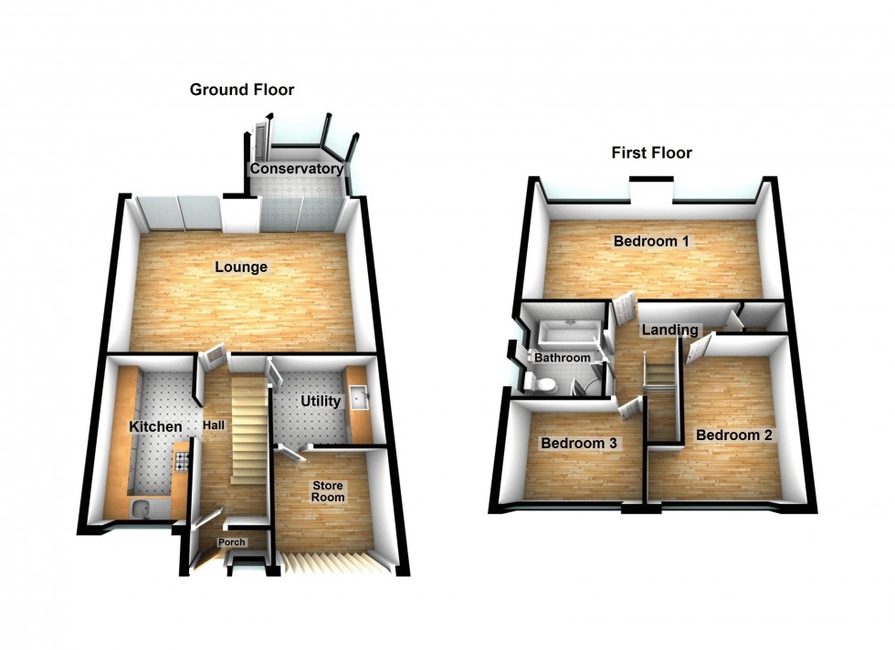Floorplan for Bodmin Rise, Walsall