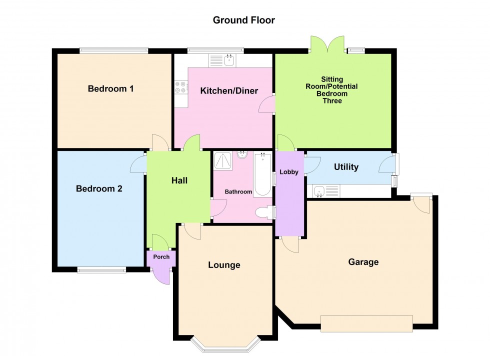 Floorplan for The Meadows, Aldridge