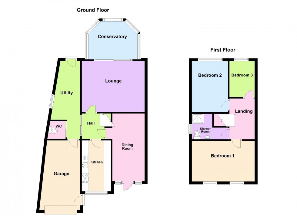 Floorplan for Primley Close, Walsall