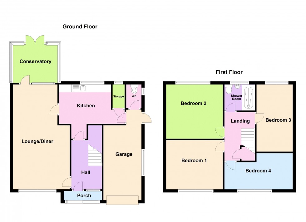 Floorplan for Canterbury Close, Pelsall