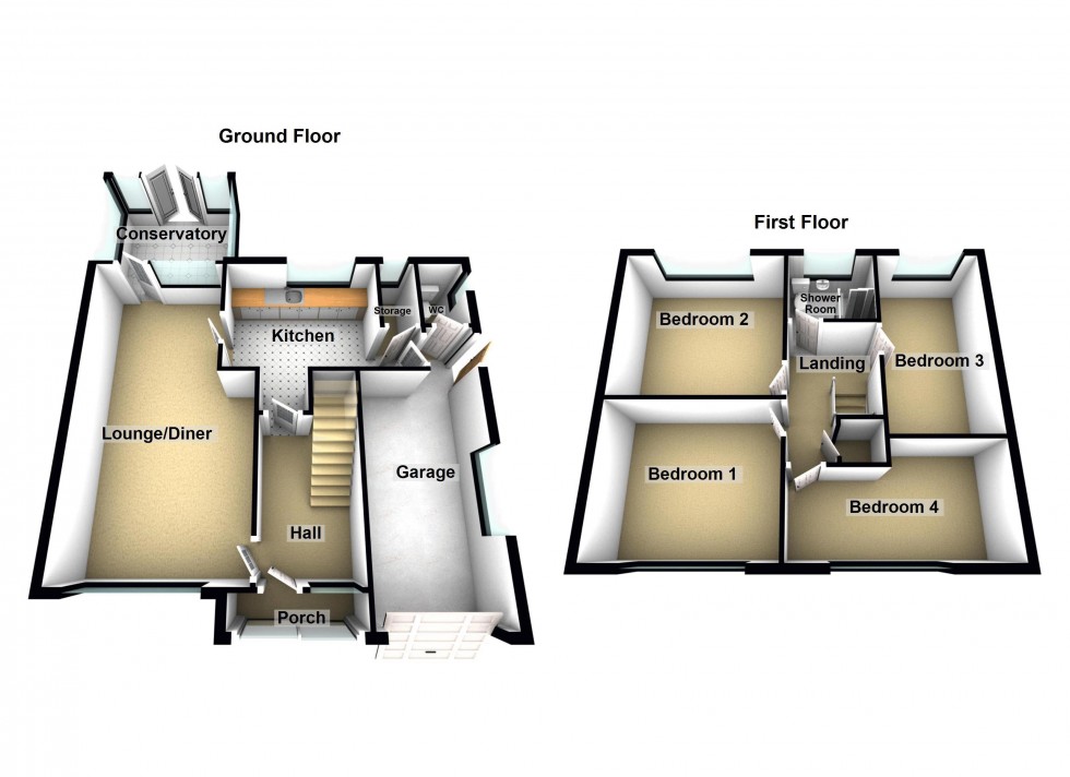 Floorplan for Canterbury Close, Pelsall