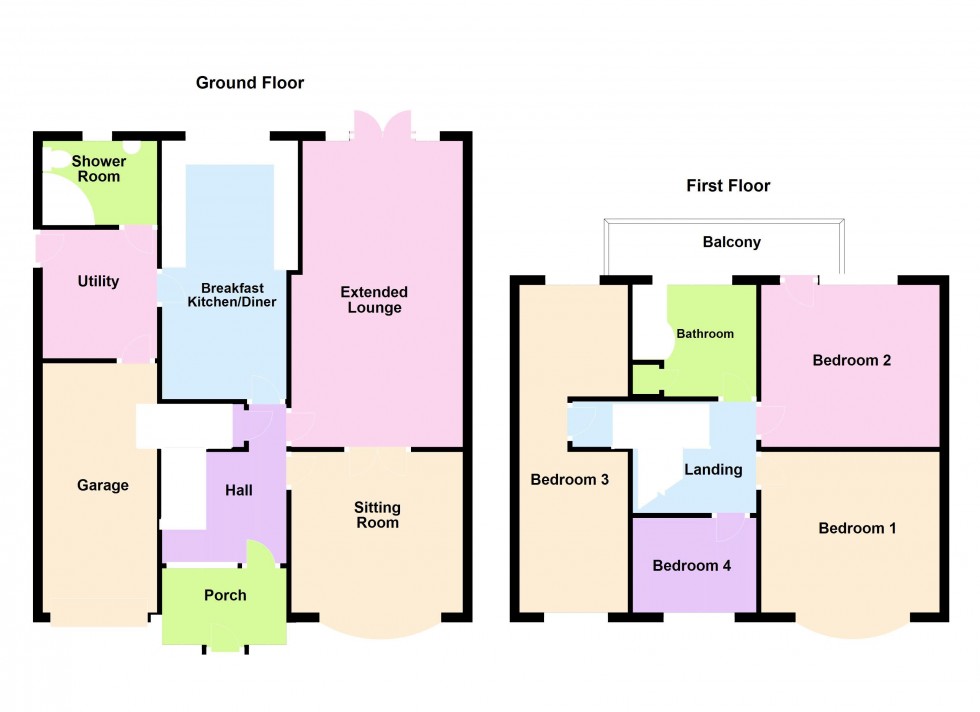 Floorplan for Woodside Close, Walsall