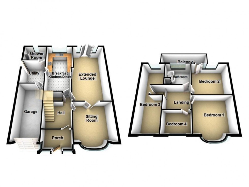 Floorplan for Woodside Close, Walsall