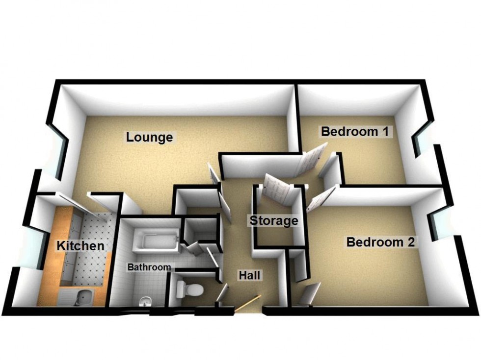 Floorplan for Canute Close, Walsall
