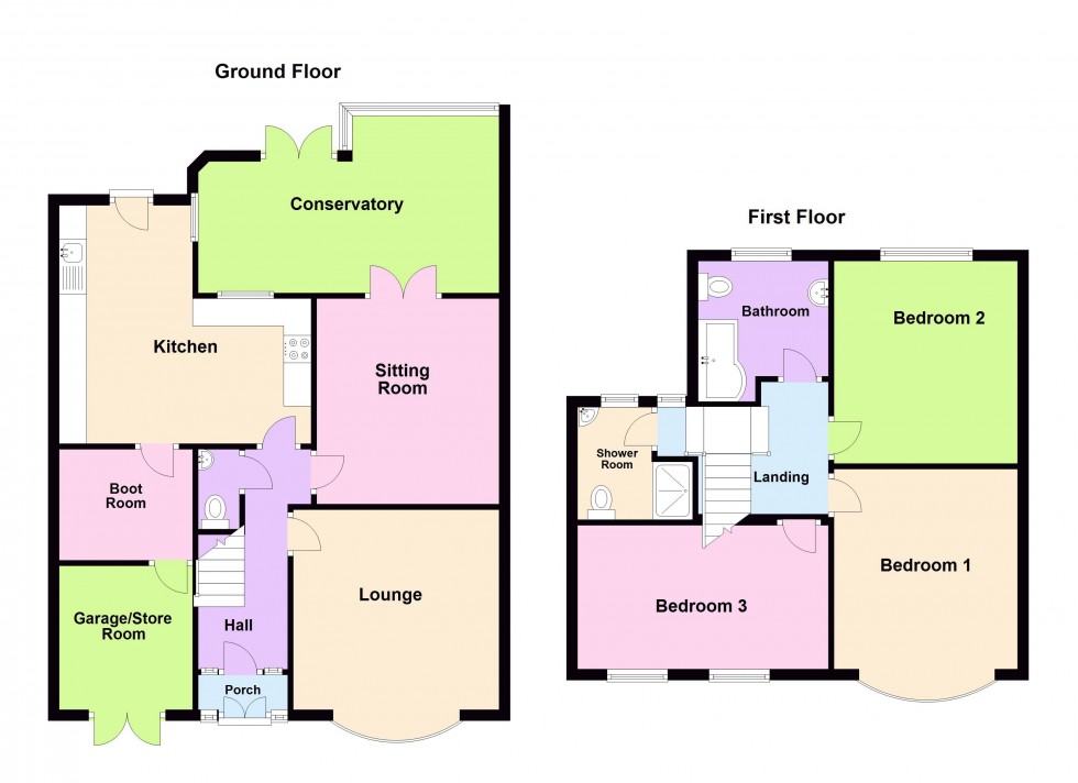 Floorplan for Princes Avenue, Walsall