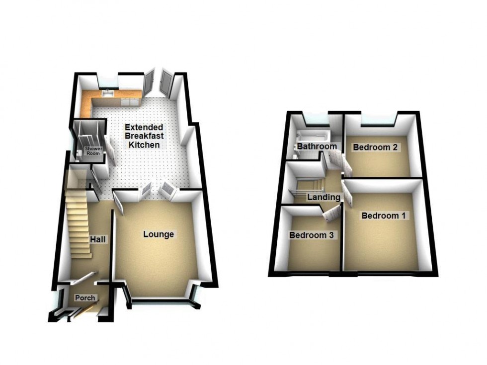 Floorplan for Cherry Tree Avenue, Walsall