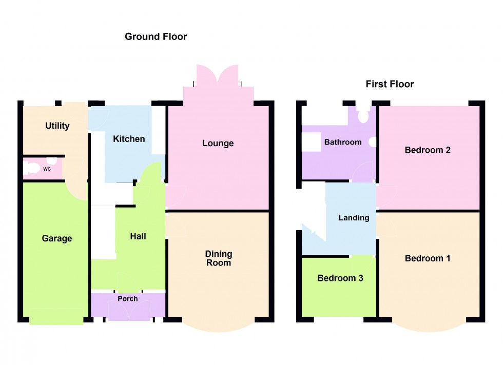 Floorplan for Woodside Close, Walsall