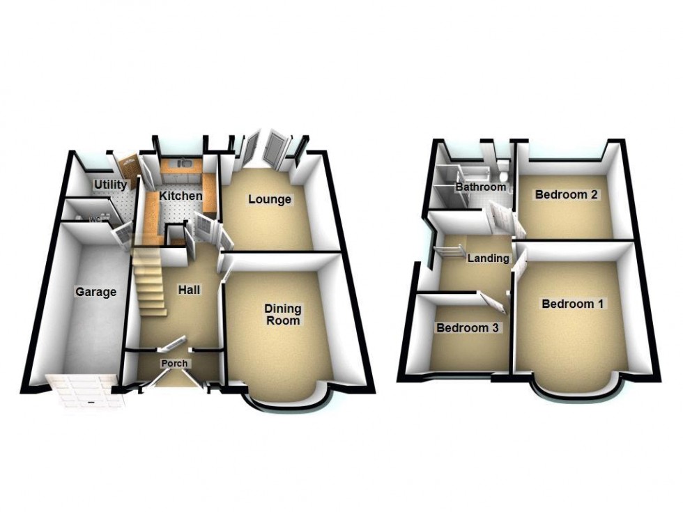 Floorplan for Woodside Close, Walsall