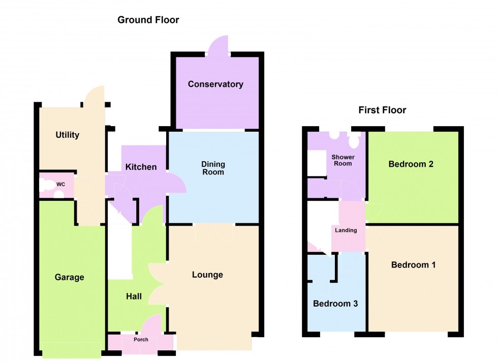 Floorplan for Hallcroft Way, Aldridge