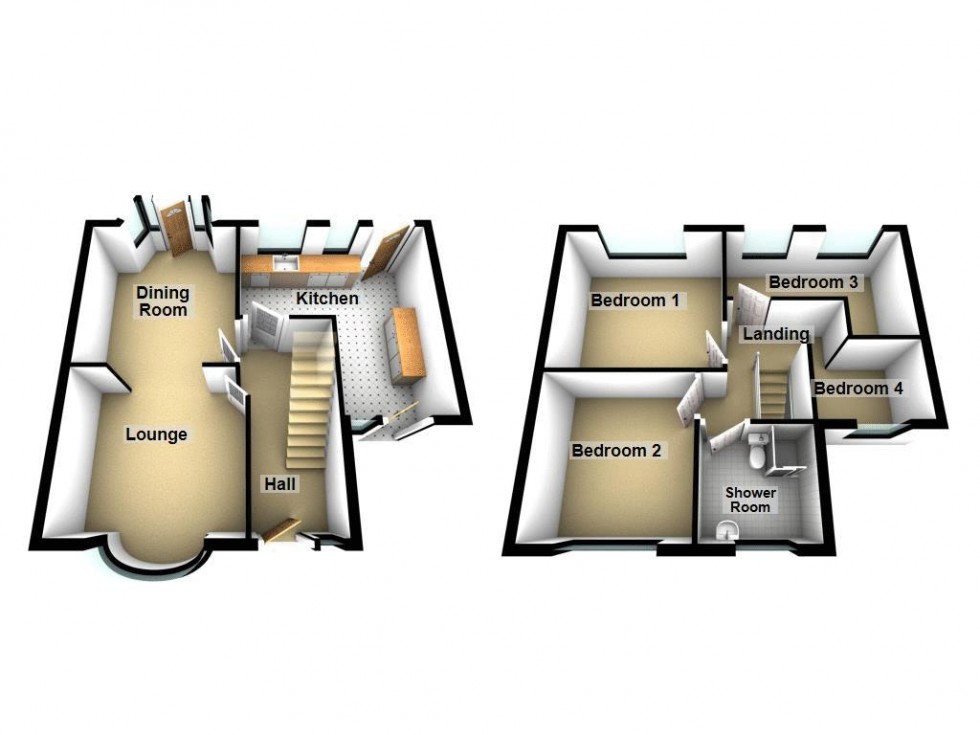 Floorplan for Delves Crescent, Walsall