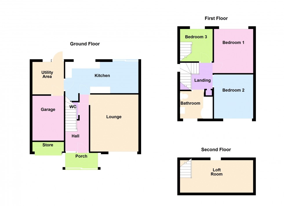 Floorplan for Tenbury Close, Aldridge
