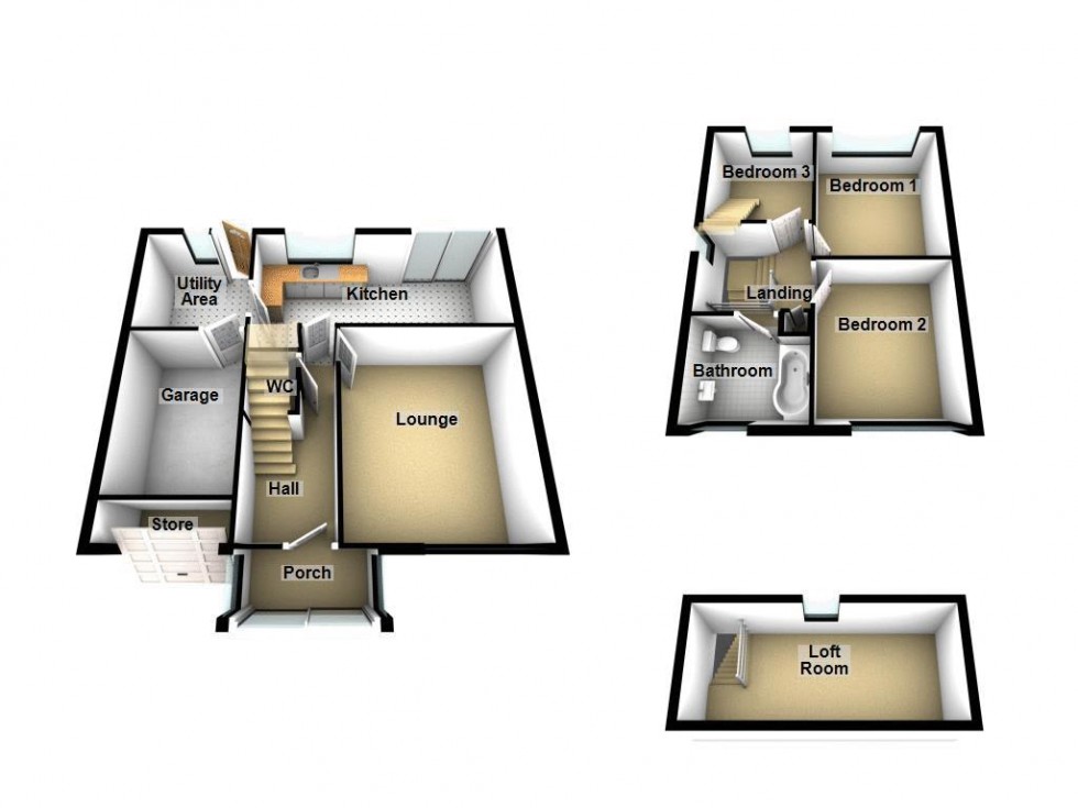 Floorplan for Tenbury Close, Aldridge