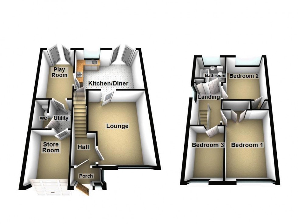 Floorplan for Honiton Way, Aldridge