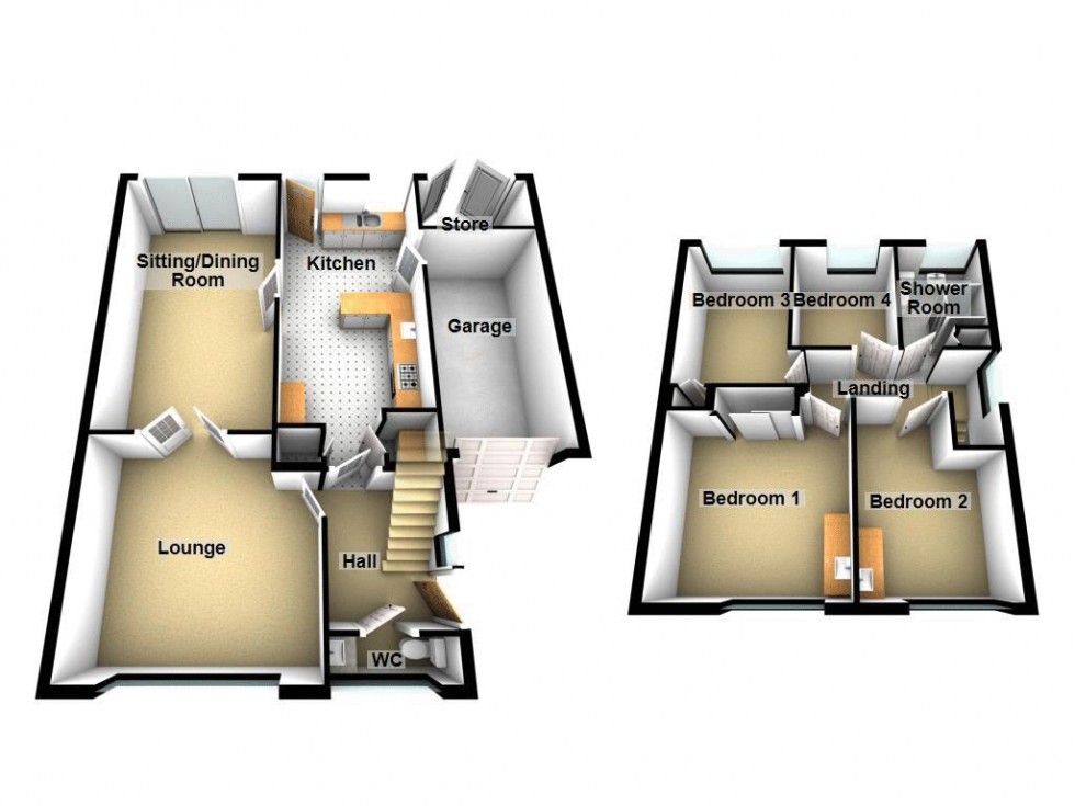 Floorplan for Gorway Gardens, Walsall