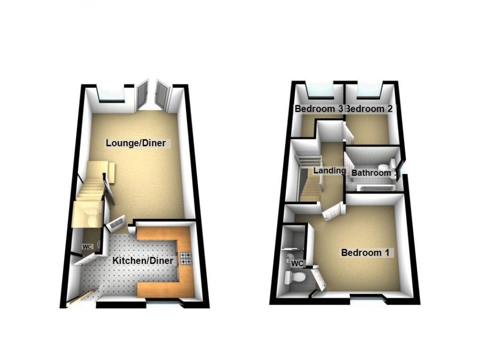 Floorplan for Rosedene Close, Rushall