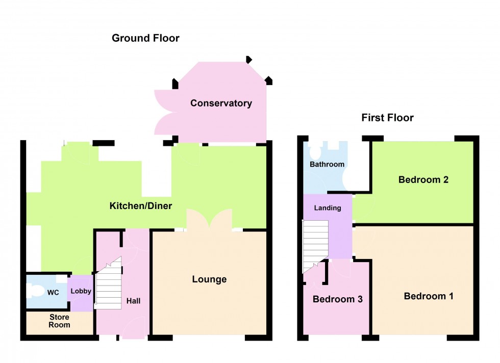 Floorplan for Little Acre, Low Street, Cheslyn Hay