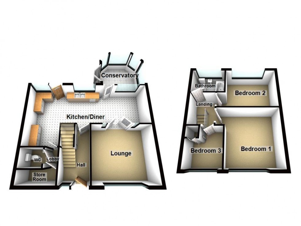 Floorplan for Little Acre, Low Street, Cheslyn Hay