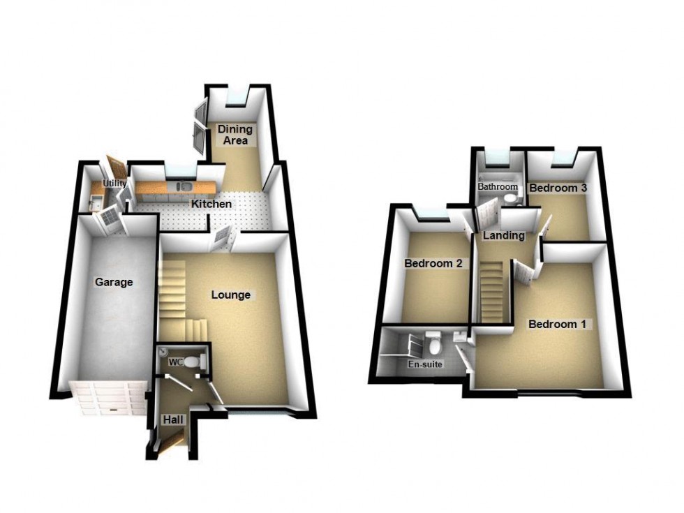 Floorplan for Whitebeam Close, Clayhanger