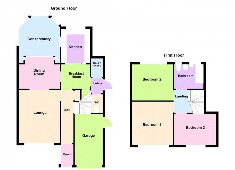 Floorplan for Woodside Close, Walsall