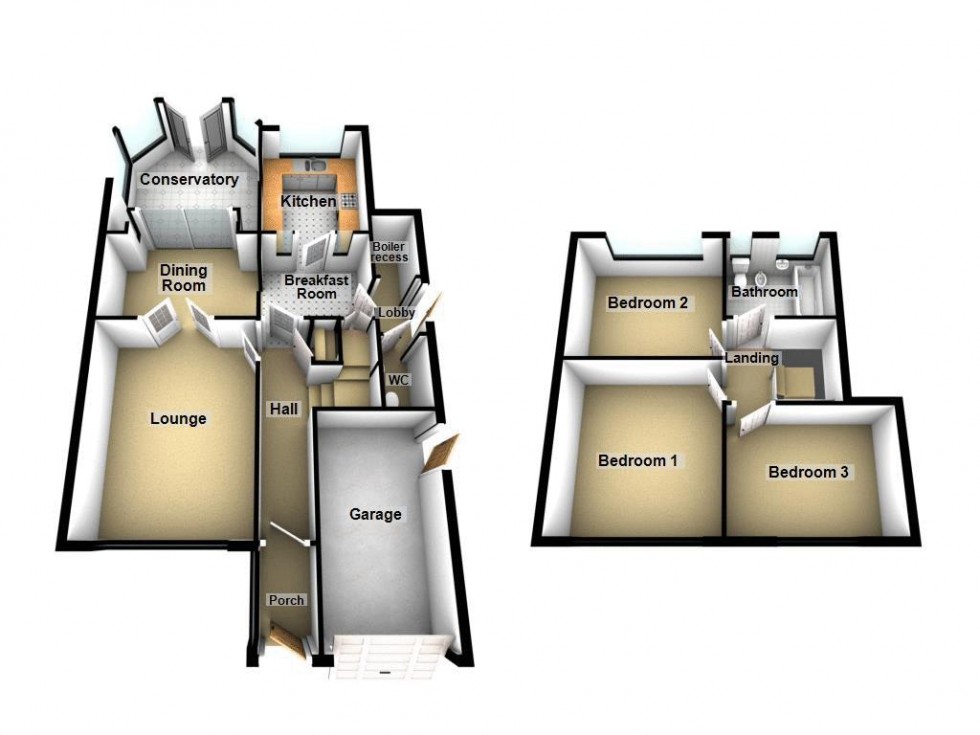 Floorplan for Woodside Close, Walsall