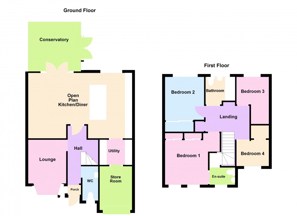 Floorplan for Fairburn Crescent, Pelsall