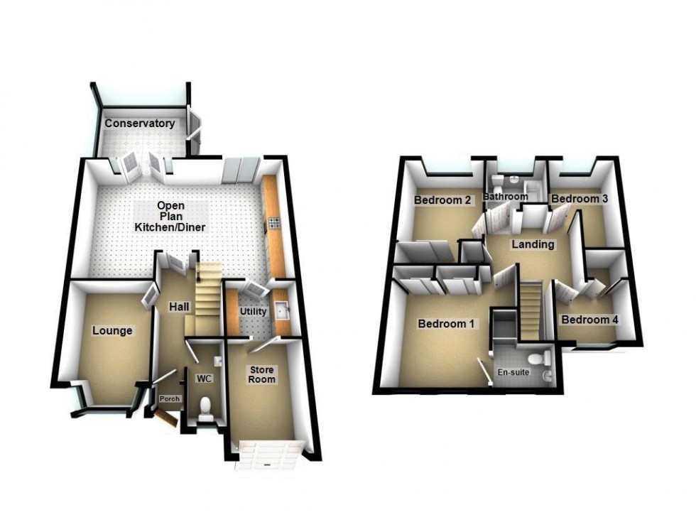 Floorplan for Fairburn Crescent, Pelsall