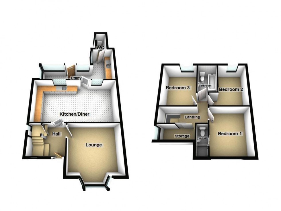 Floorplan for Castle Road, Walsall Wood