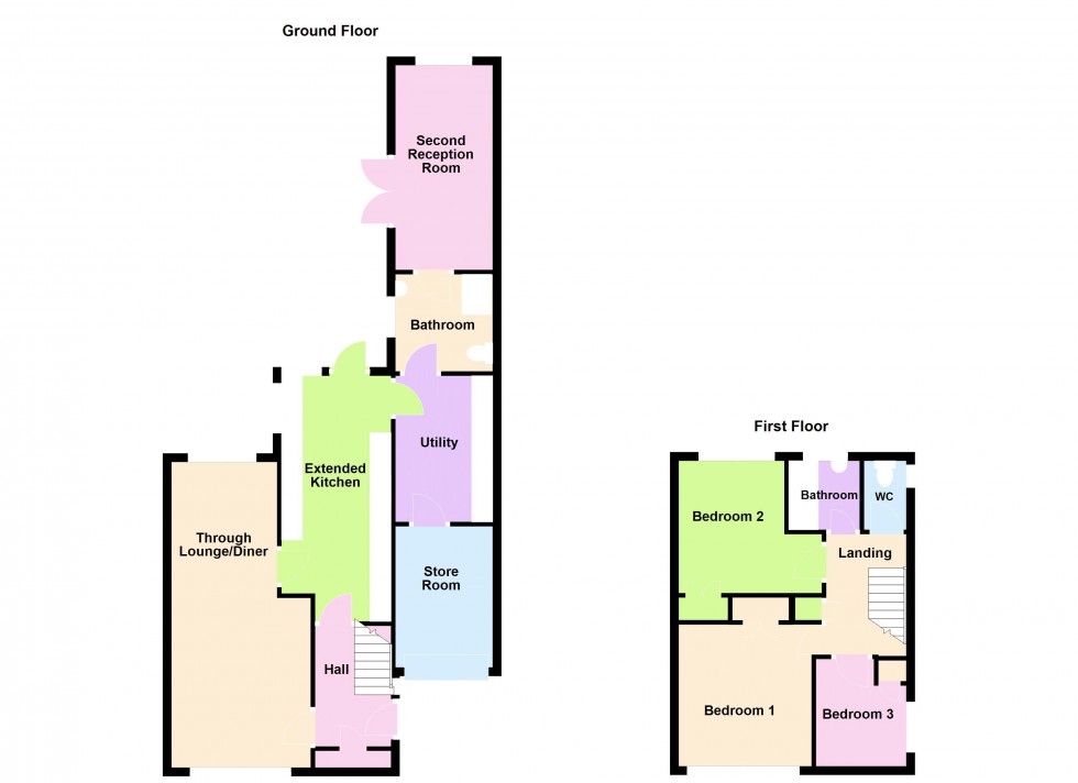 Floorplan for Canning Close, Walsall