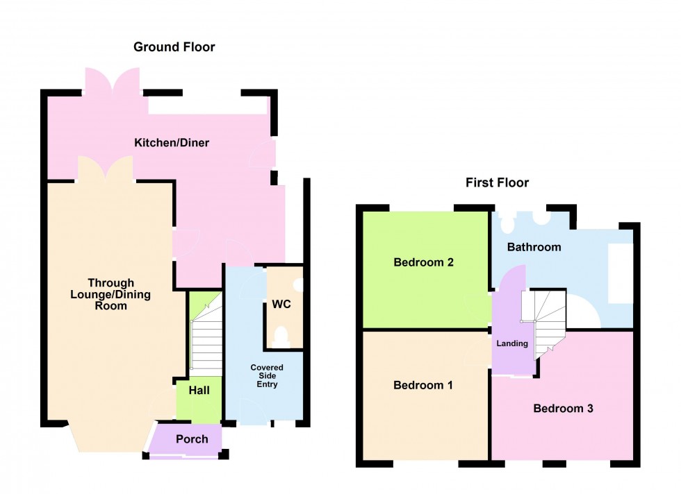 Floorplan for Delves Crescent, Walsall