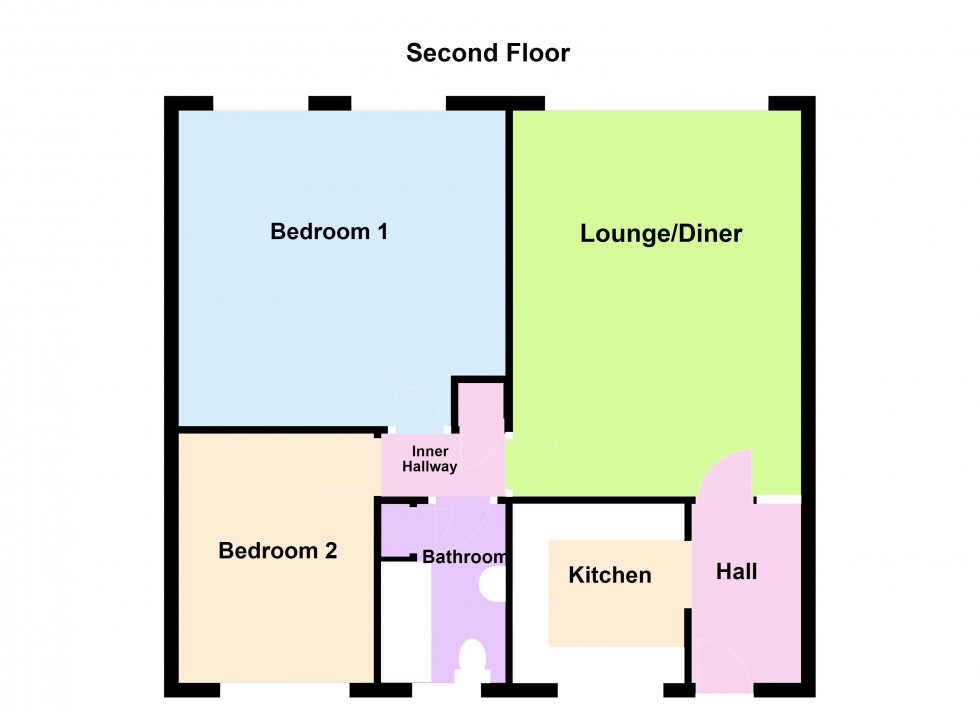 Floorplan for Jesson Court, Jesson Road, Walsall