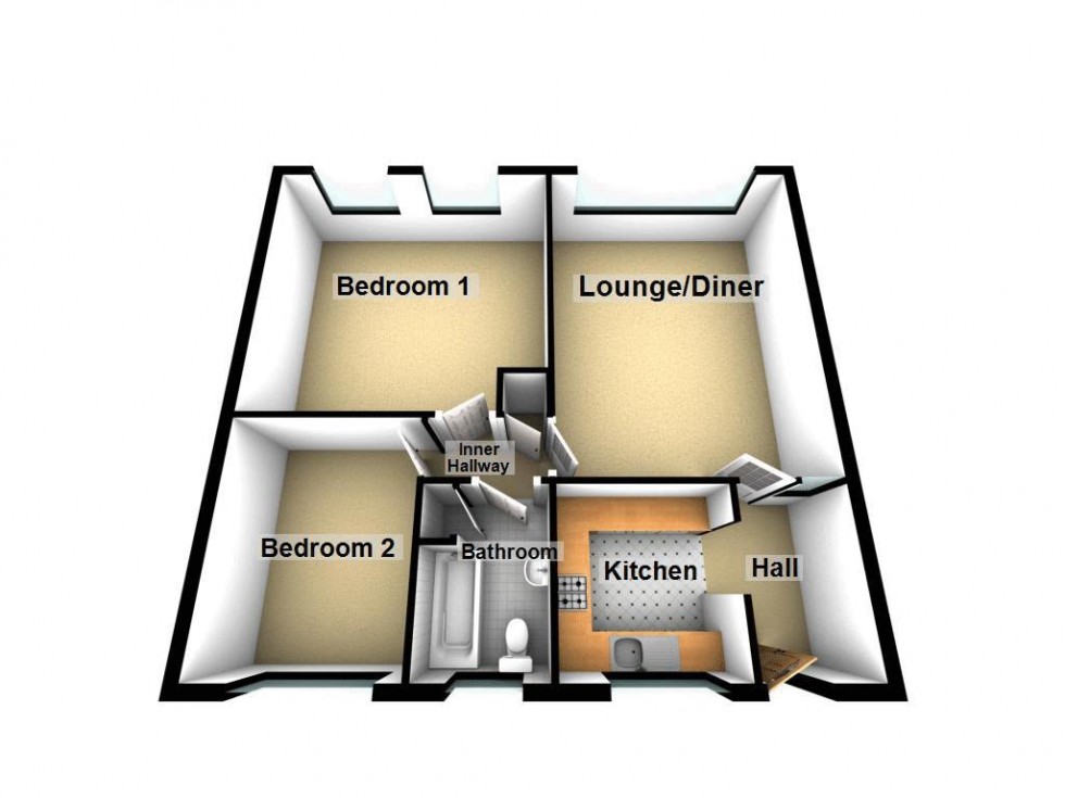 Floorplan for Jesson Court, Jesson Road, Walsall