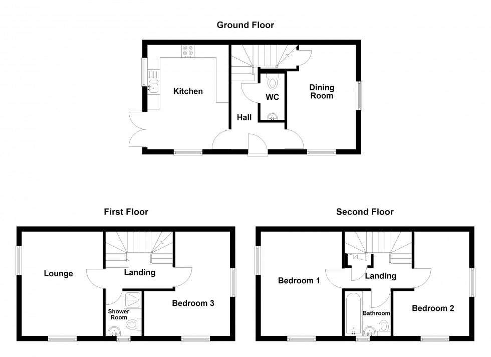 Floorplan for Stamping Way, Walsall
