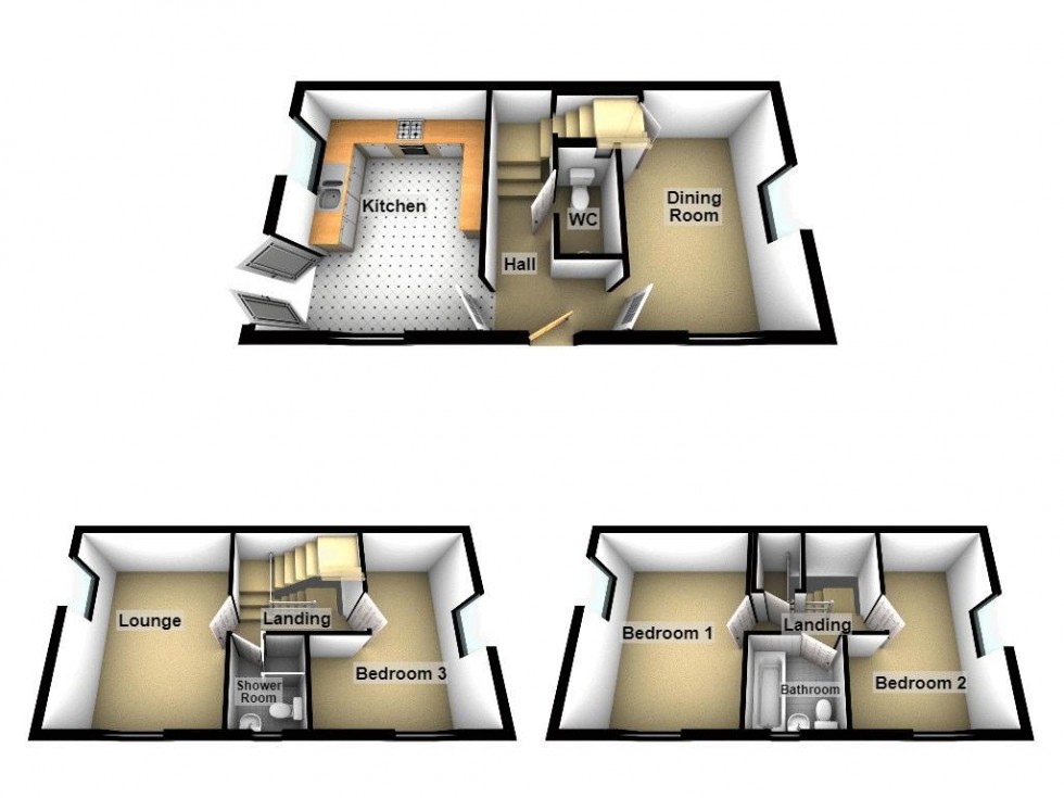 Floorplan for Stamping Way, Walsall