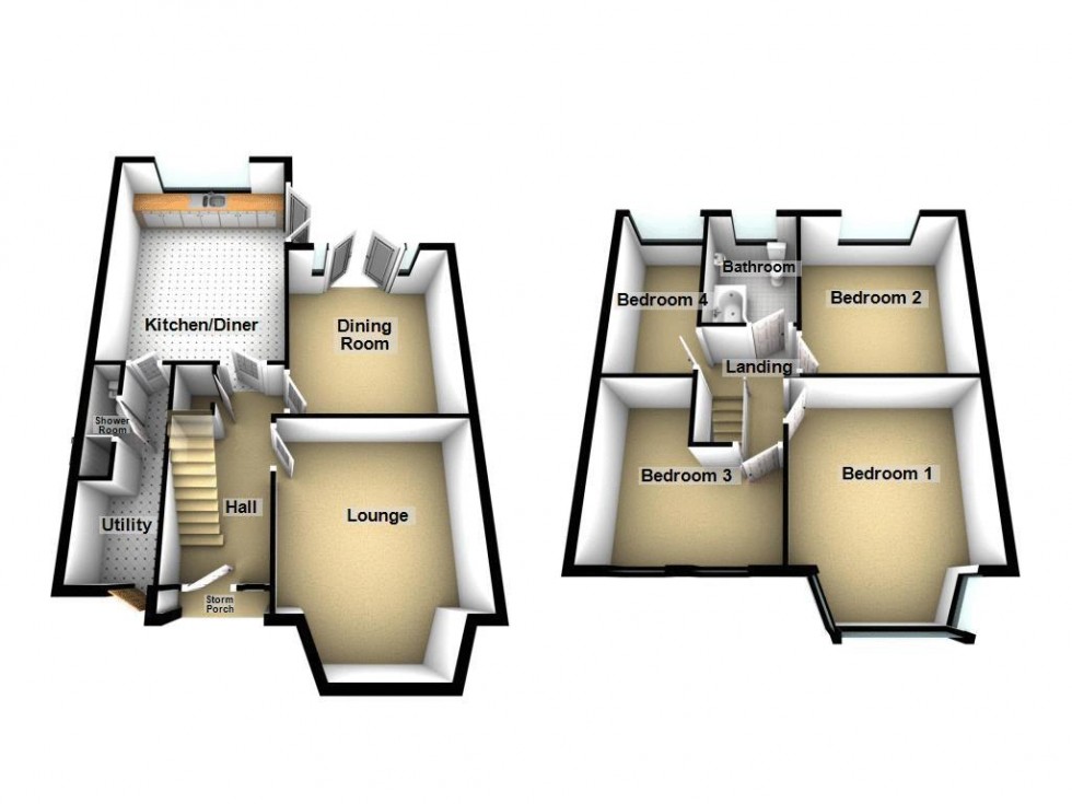 Floorplan for Princes Avenue, Walsall