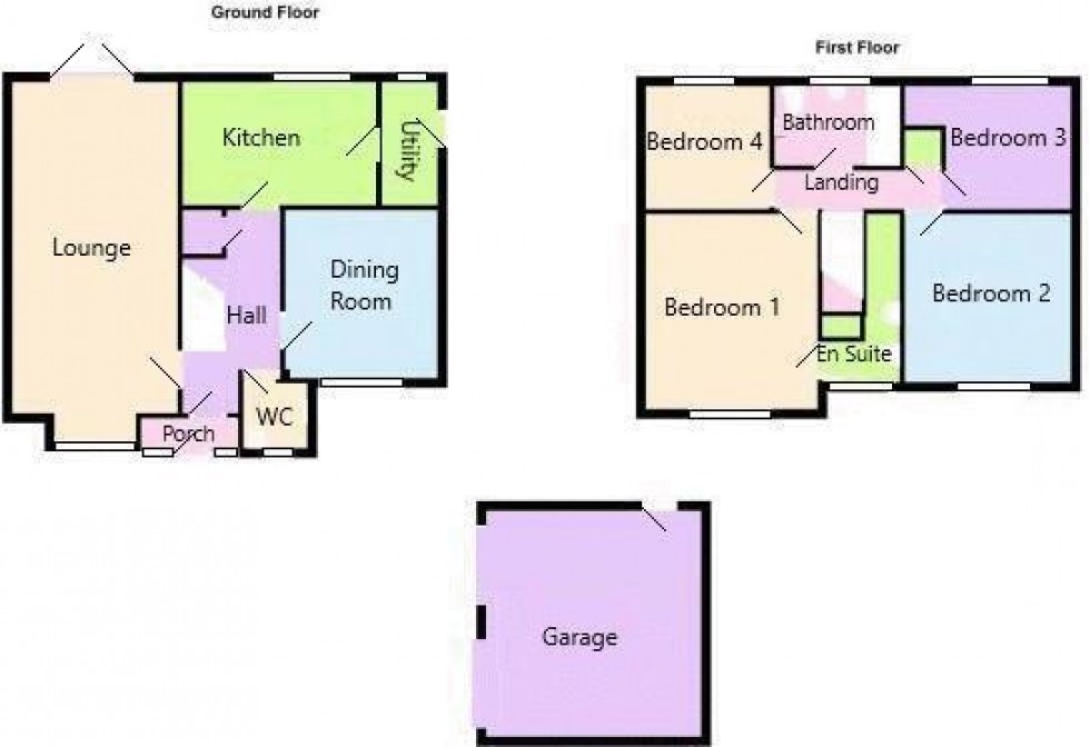 Floorplan for Bluebell Road, Upper Stonnall,
